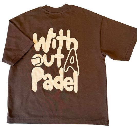 Without a Padel™ Unisex Mocha Coffee Boxy Padel T-Shirt
