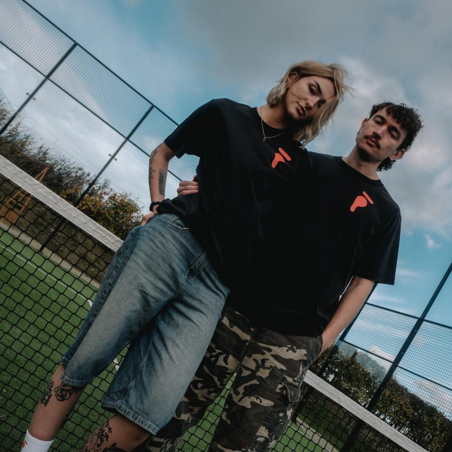 Unisex Boxy Black Padel T