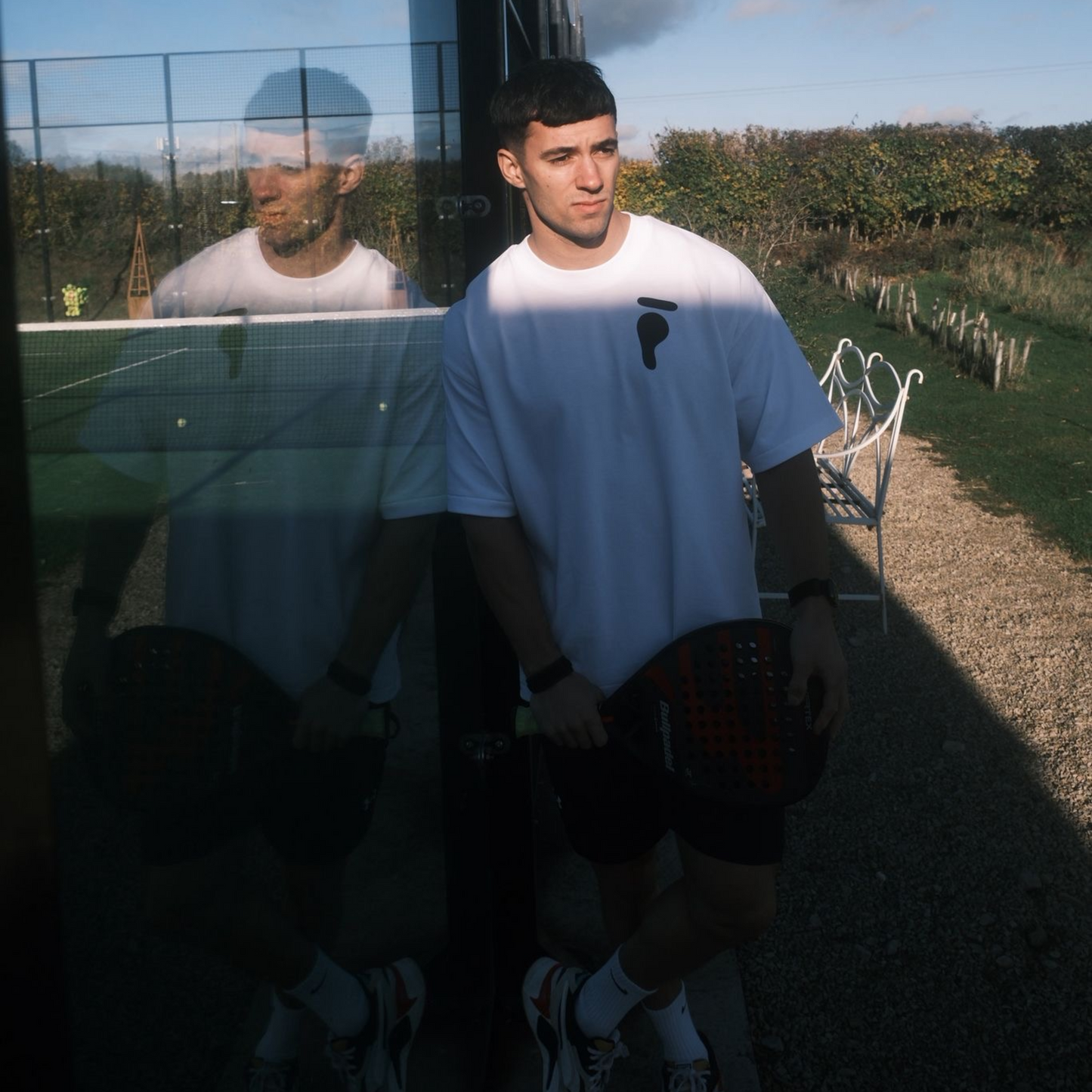 Unisex Boxy White Padel T