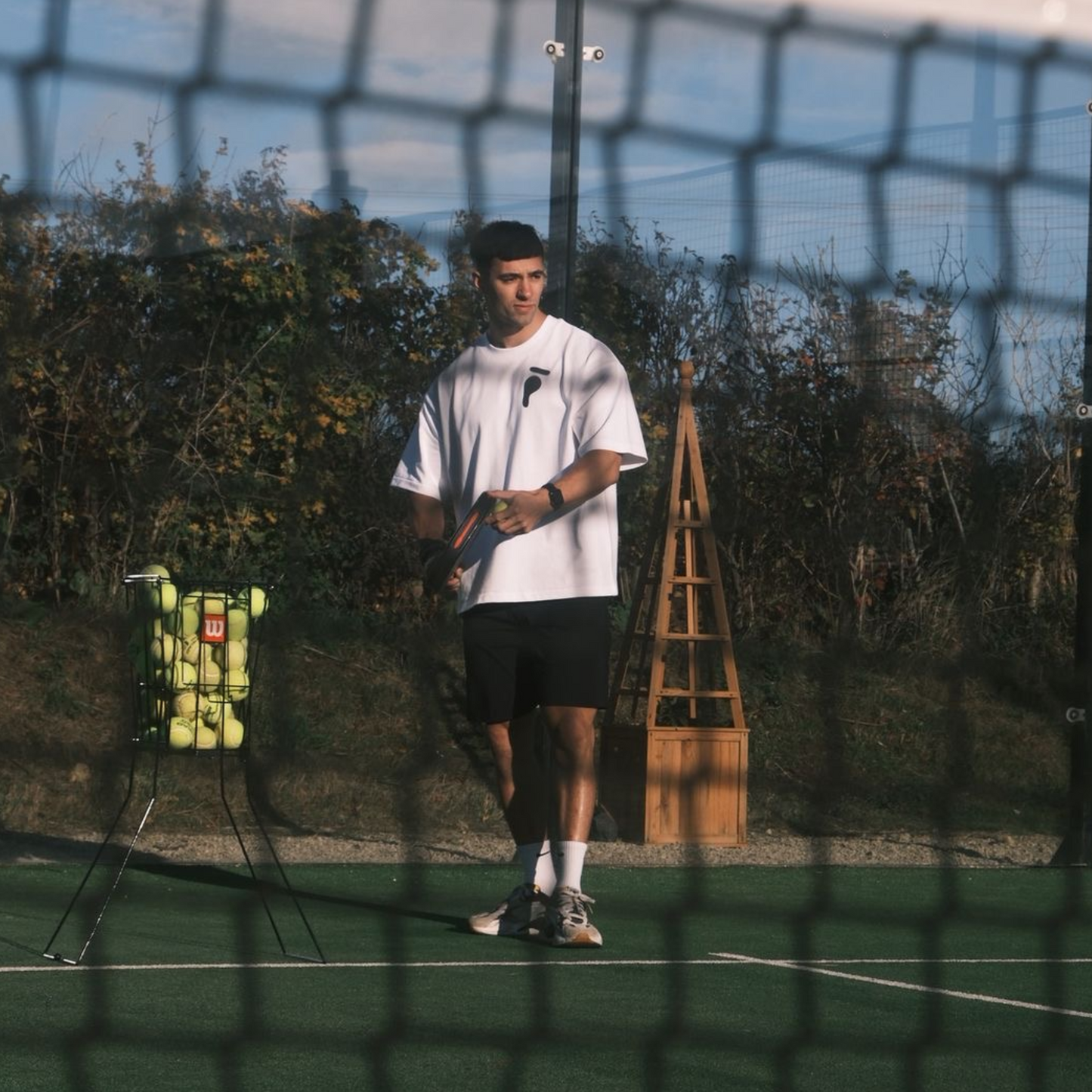 Unisex Boxy White Padel T