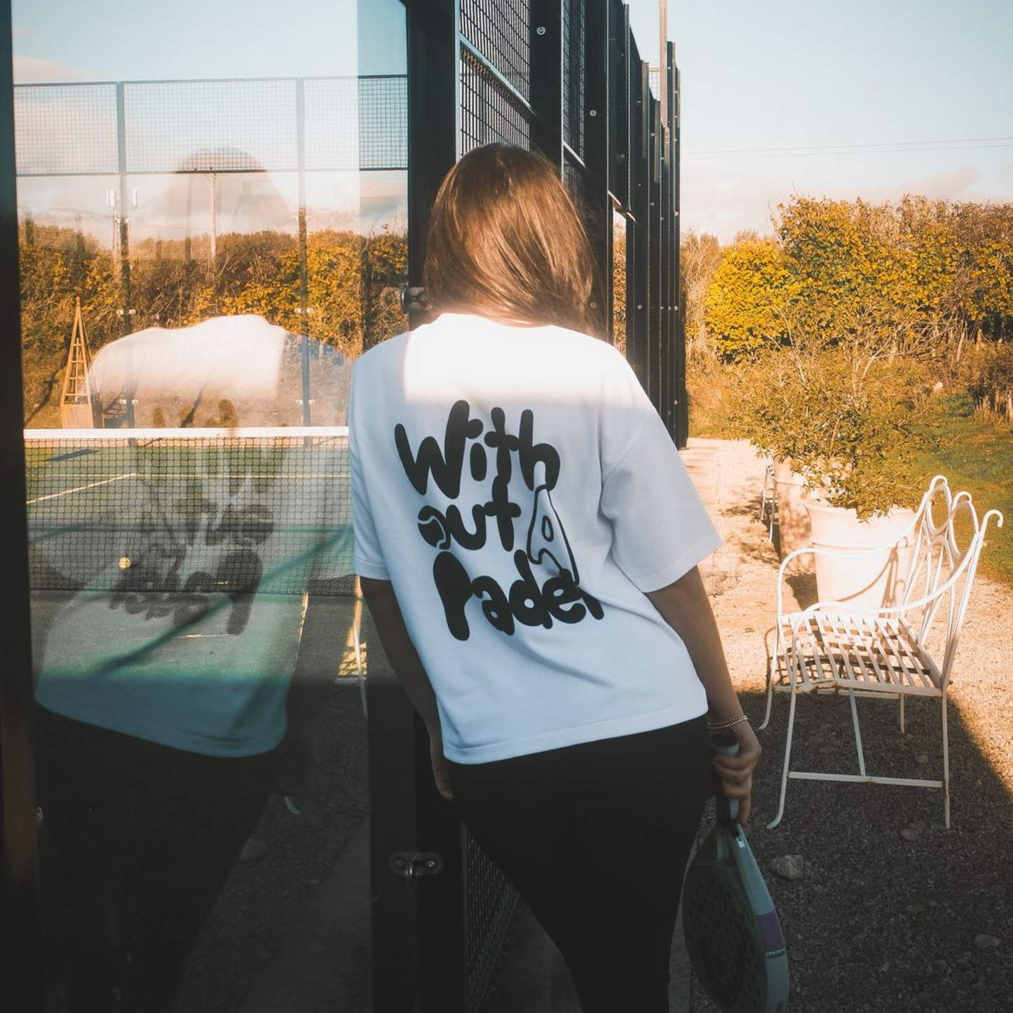 Unisex Boxy White Padel T