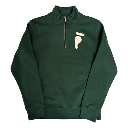 Without a Padel™ Unisex Varsity Green Padel  Q-Zip Jumper