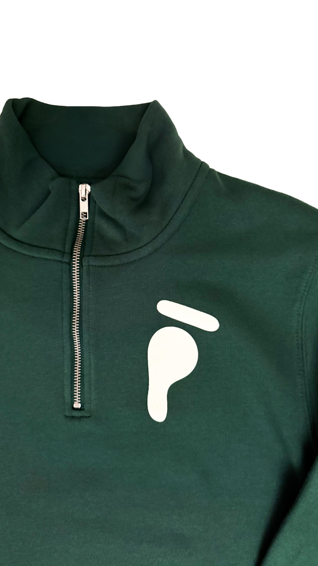 Without a Padel™ Unisex Varsity Green Padel  Q-Zip Jumper