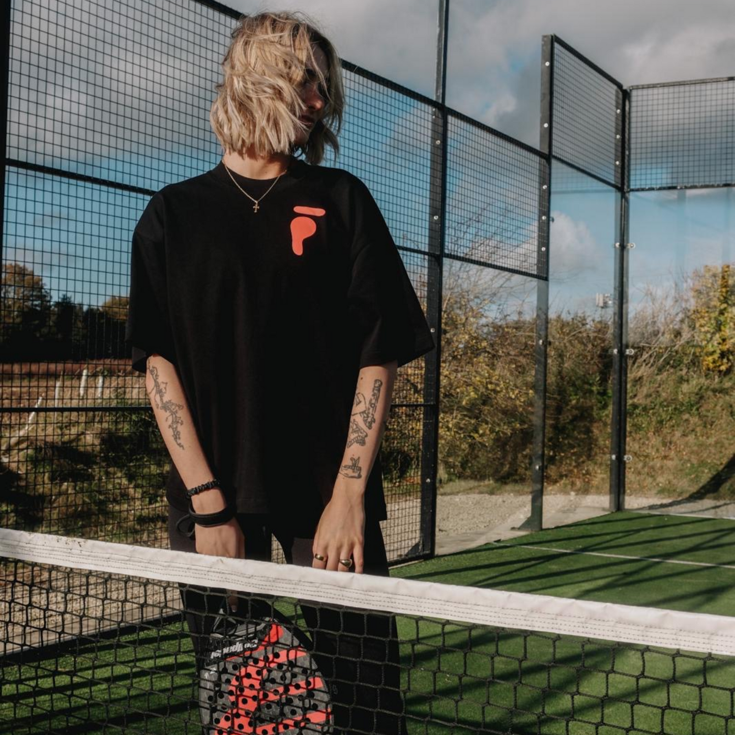 Without a Padel™ Unisex Black Boxy Padel T-Shirt
