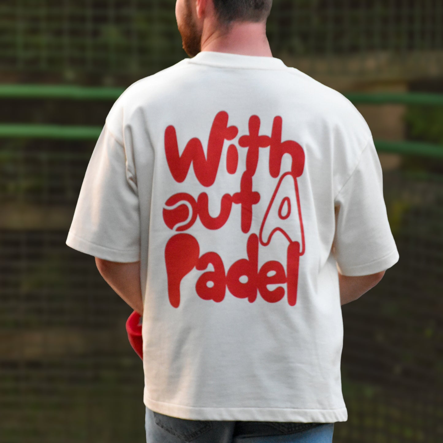 Without a Padel™ Unisex Classic Cream Boxy Padel T-Shirt